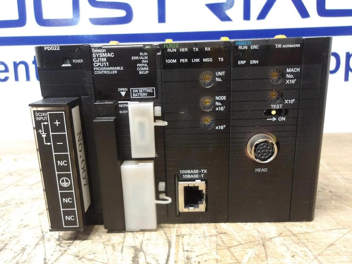 Used OMRON RACK W/ CPU & POWER SUPPLY CJ1M-CPU11, #16940G USED