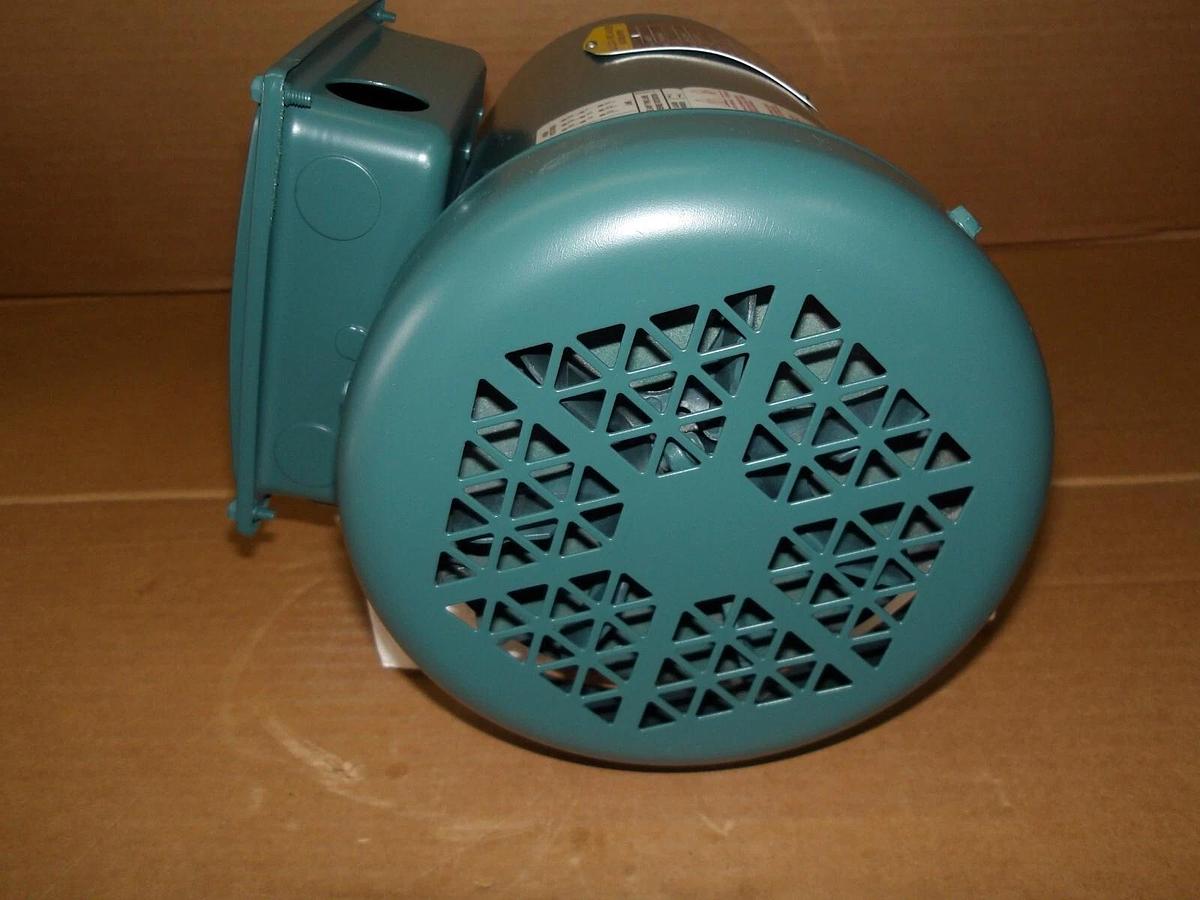 Used BALDOR RELIANCE .5 HP MOTOR, FR 56C, 1740 RPM, 208-230/460 V, #1016815G NEW