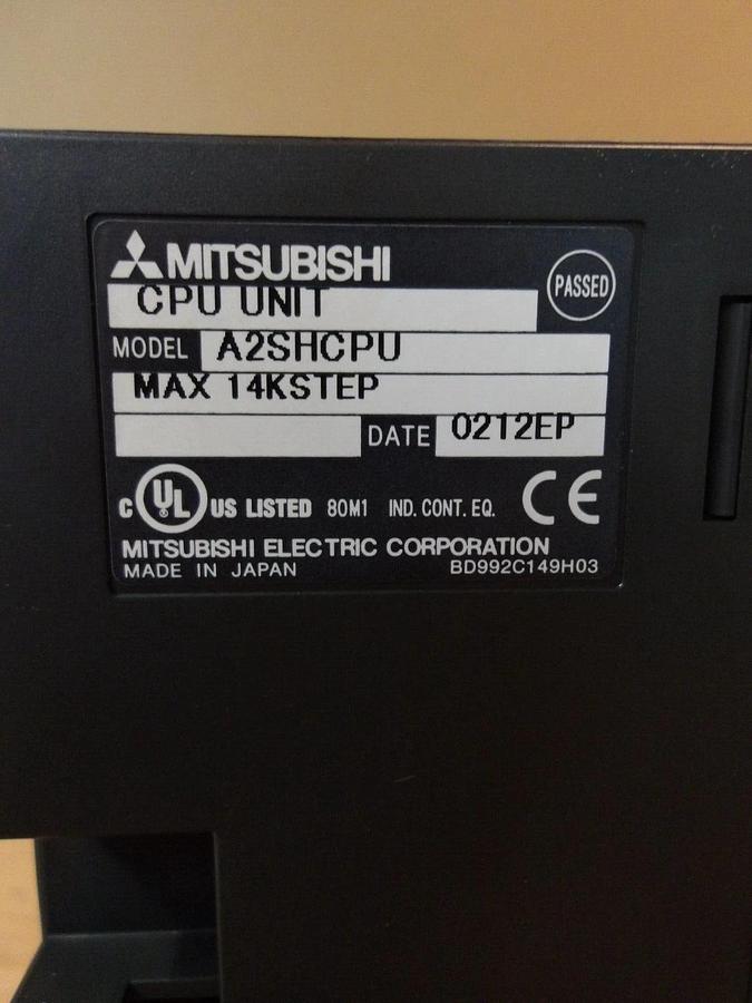 Used MITSUBISHI CPU A2SHCPU POWER SUPPLY, 7 CARDS, #44330G USED