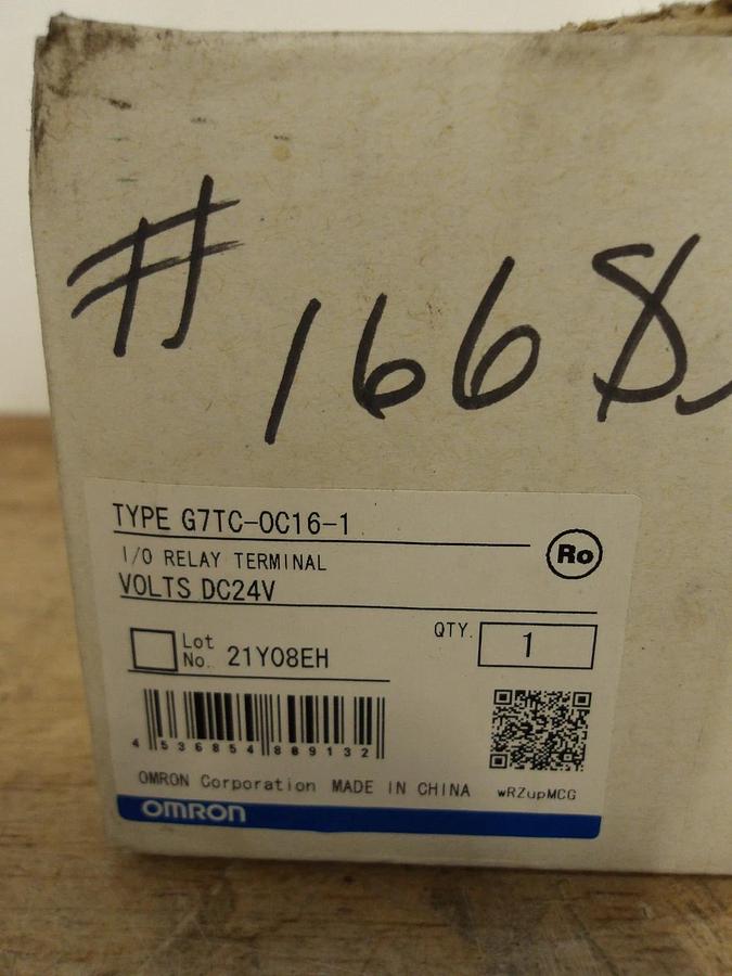 OMRON G7TC-0C16-1 RELAY TERMINAL, 24 VDC, #4281038G NIB