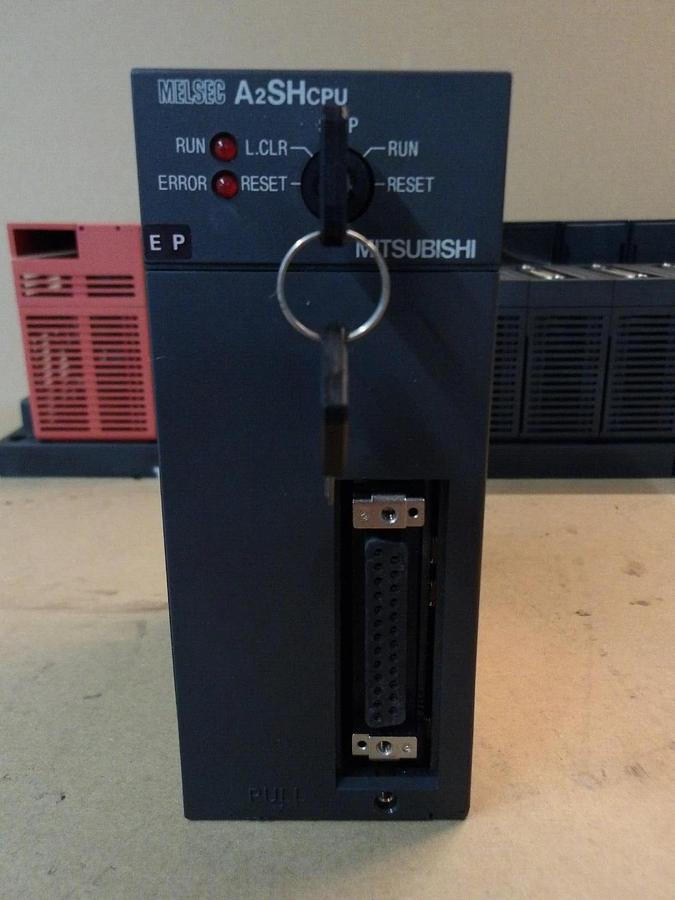 Used MITSUBISHI CPU A2SHCPU POWER SUPPLY, 7 CARDS, #44330G USED