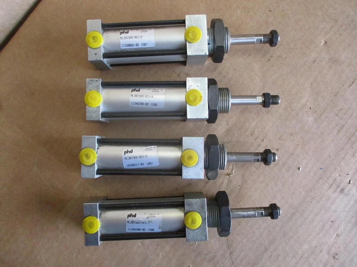 Used PHD ML301569-REV-A CYLINDER (LOT OF 4) #425907J NEW