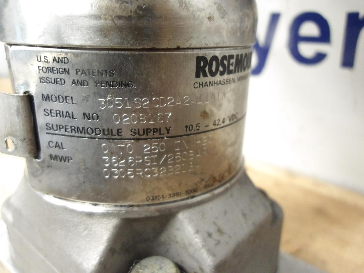 Used ROSEMOUNT 3051S2CD2A2A1141A PRESSURE REGULATOR