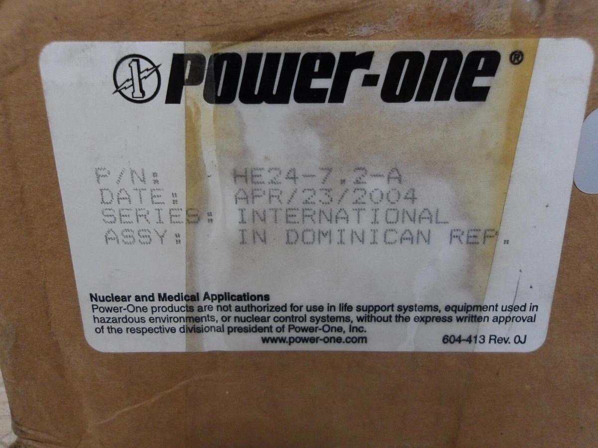 POWER ONE HE24-7.2-A POWER SUPPLY, #56941G NIB