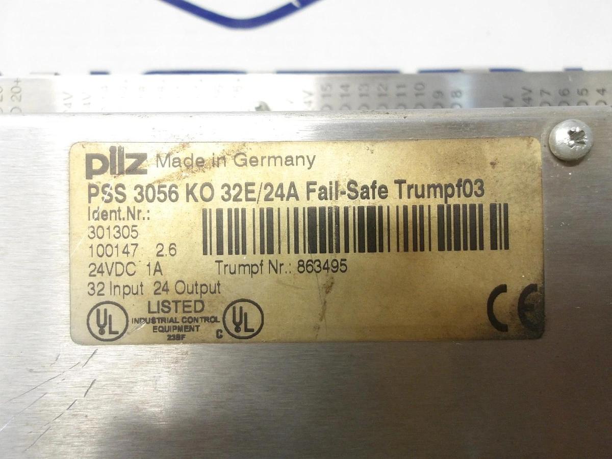 Used TRUMPF PILZ 3056K032E/24A-301305 FAIL-SAFE MODULE, #4281117G USED