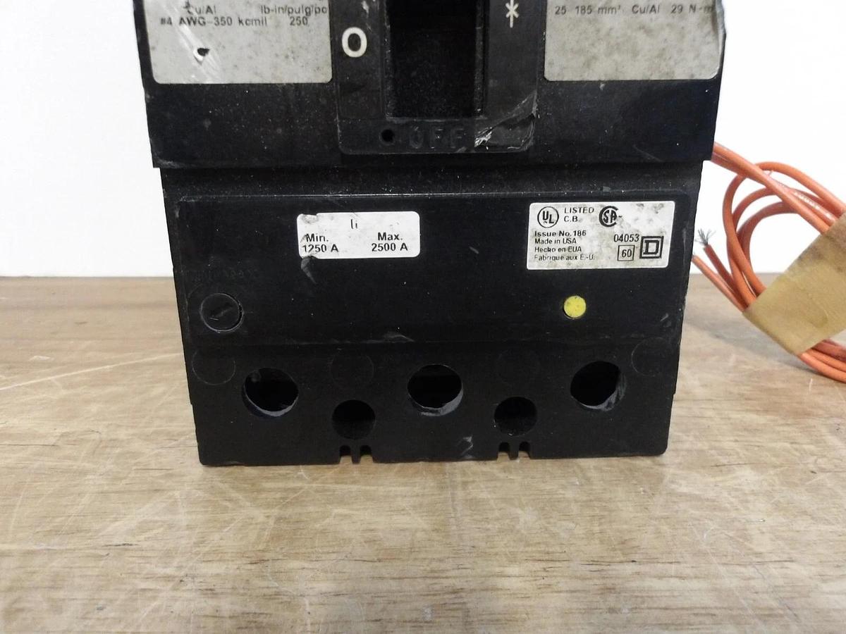 Used SQUARE D 250 AMP BREAKER KHL36250G, #225950G USED