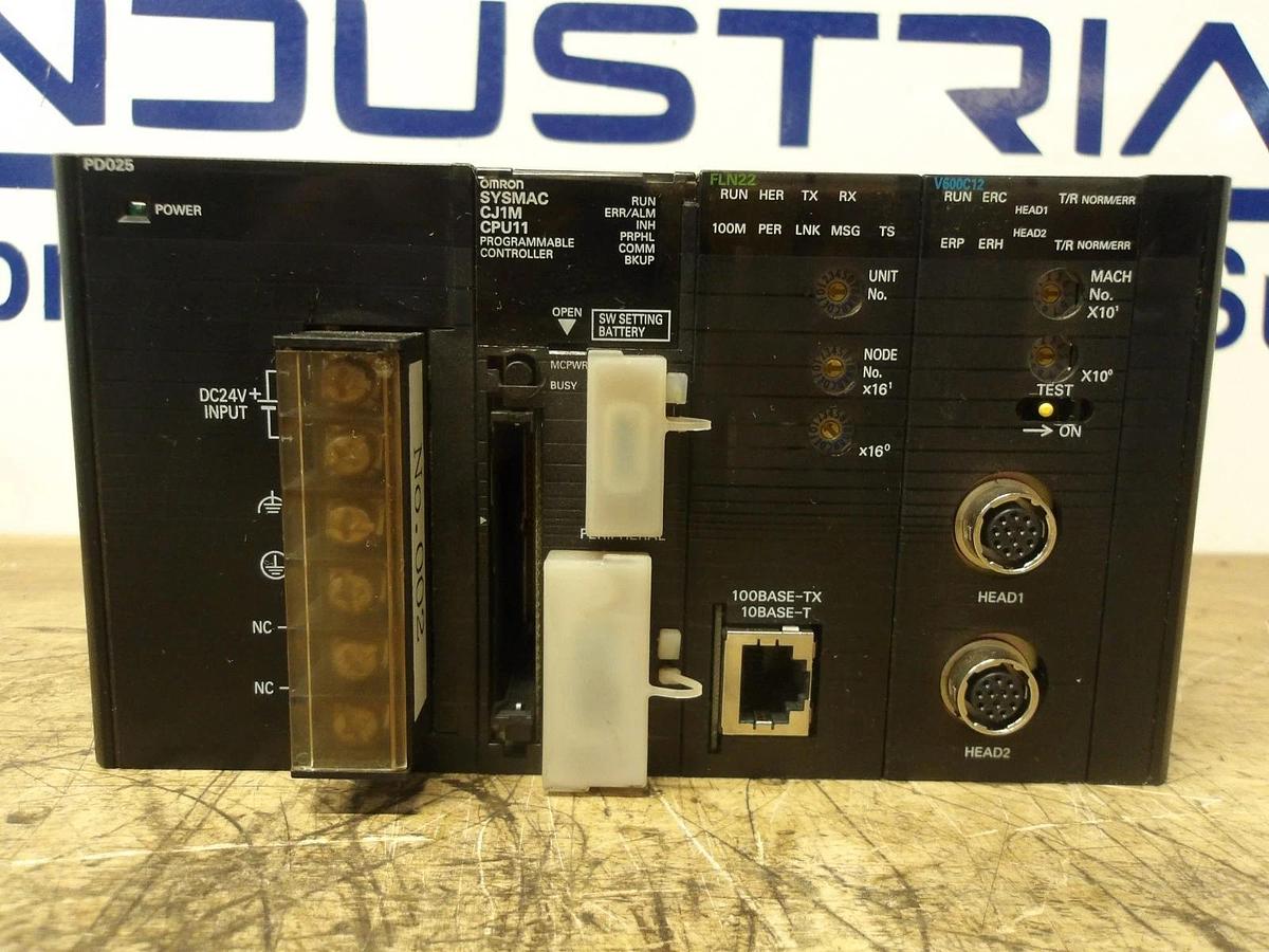 Used OMRON RACK W/ CPU & CARDS CJ1W-PD025, #22157G USED