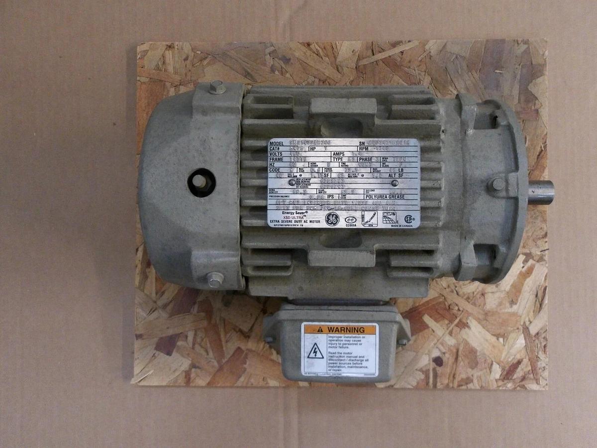 Used GE 1HP MOTOR, FR 143TC, 1740 RPM, 460 V, #530847G NEW