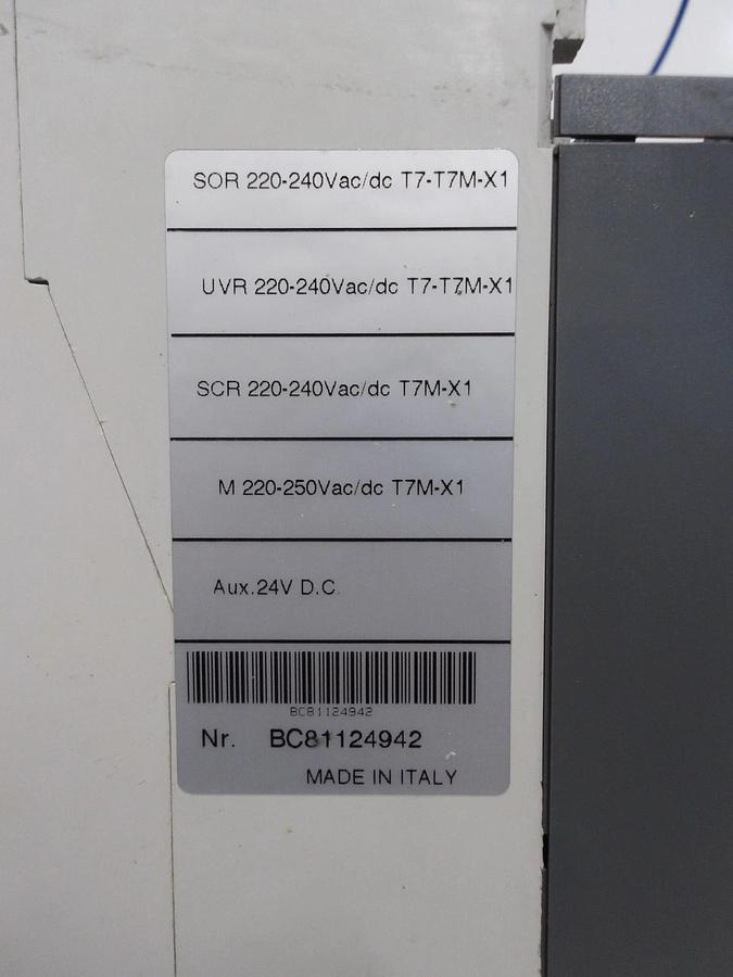 Used ABB SACE TMAX T7D - 1600 CIRCUIT BREAKER, #911100G USED