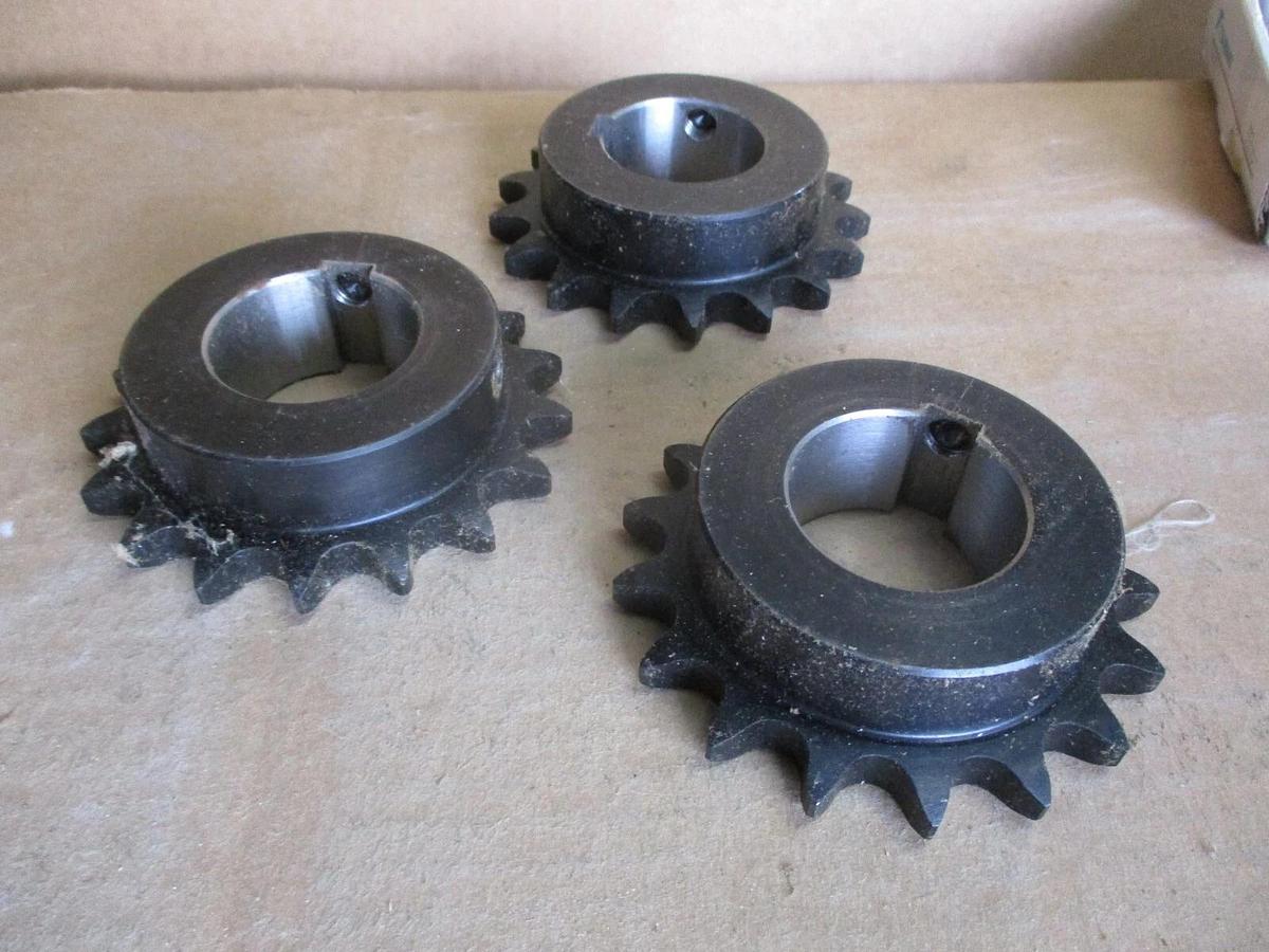 TSUBAKI 50B17F-38MM ROLLER CHAIN SPROCKET (LOT OF 3), #416747J NIB