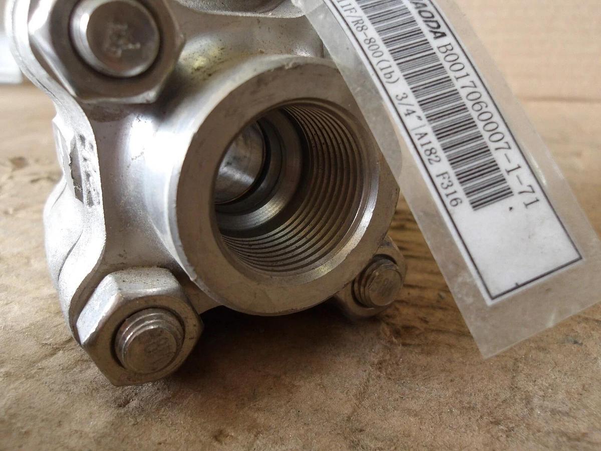 Used CHAODA 3/4" S/S BALL VALVE (THREADED) #812105G NEW