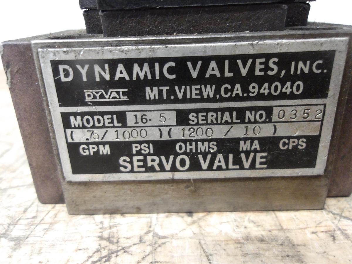 Used DYNAMIC 16-5 SERVO VALVE