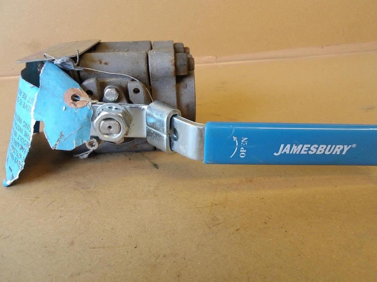 Used JAMESBURY 1" STEEL BALL VALVE, #6101020G NEW