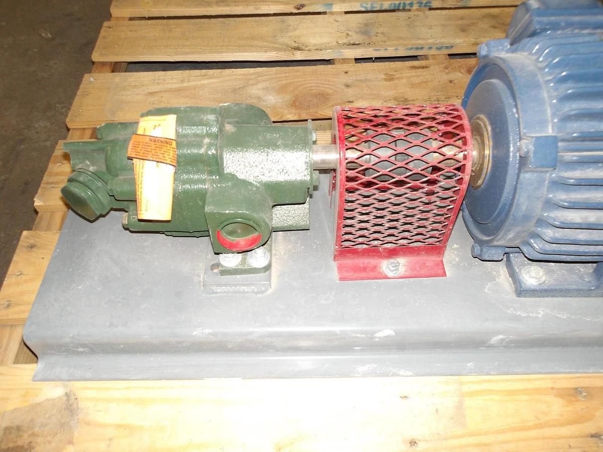 Used ROPER 1-1/2" PUMP W/ 5 HP MOTOR, #111948GJW NEW