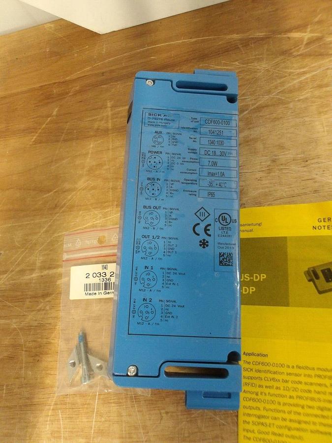Used SICK CDF600-0100/1041251 MODULAR CONNECTION MODULE, #319750G NEW