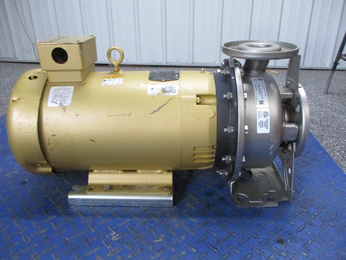 Used EBARA 2" X 2-1/2" STAINLESS 15 HP PUMP, #6121032J NEW