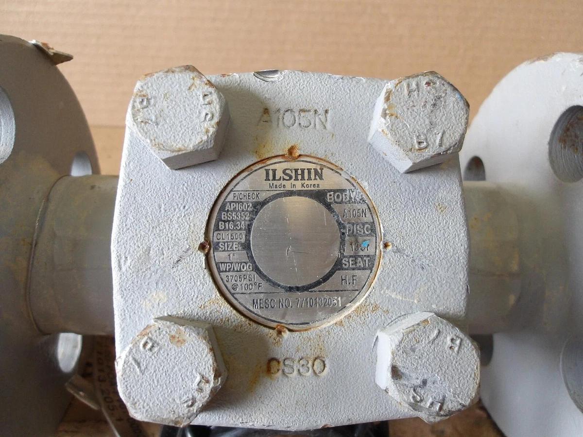 Used ILSHIN 1" FORGED STEEL PISTON CHECK VALVE, #881203G NEW