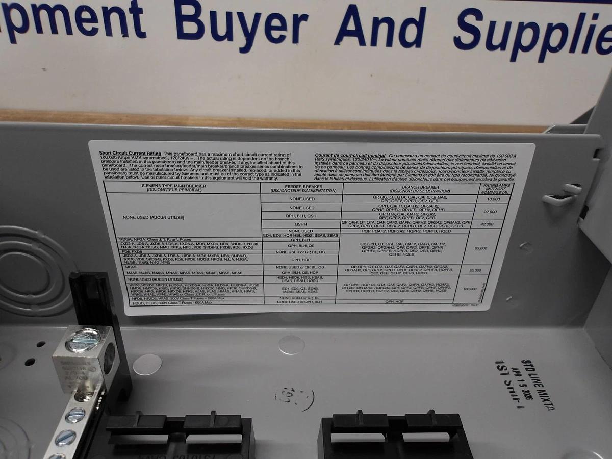 SIEMENS W0408ML1125 OUTDOOR LOAD CENTER 3R, #581056G NIB