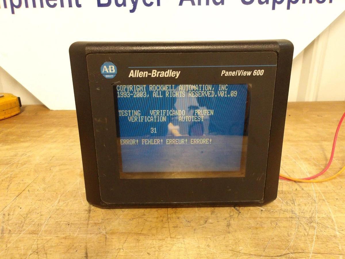 Used ALLEN BRADLEY PANELVIEW 600 TOUCH SCREEN 2711-T6C15L1, #64235G USED