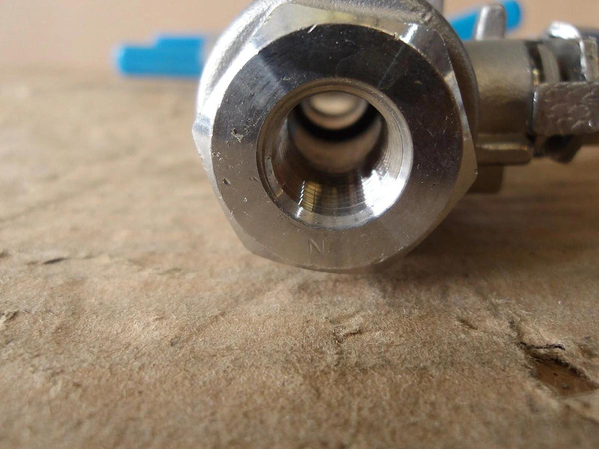 Used VALVE-TEK 1/4" S/S BALL VALVE (LOT OF 5), #812242G NEW