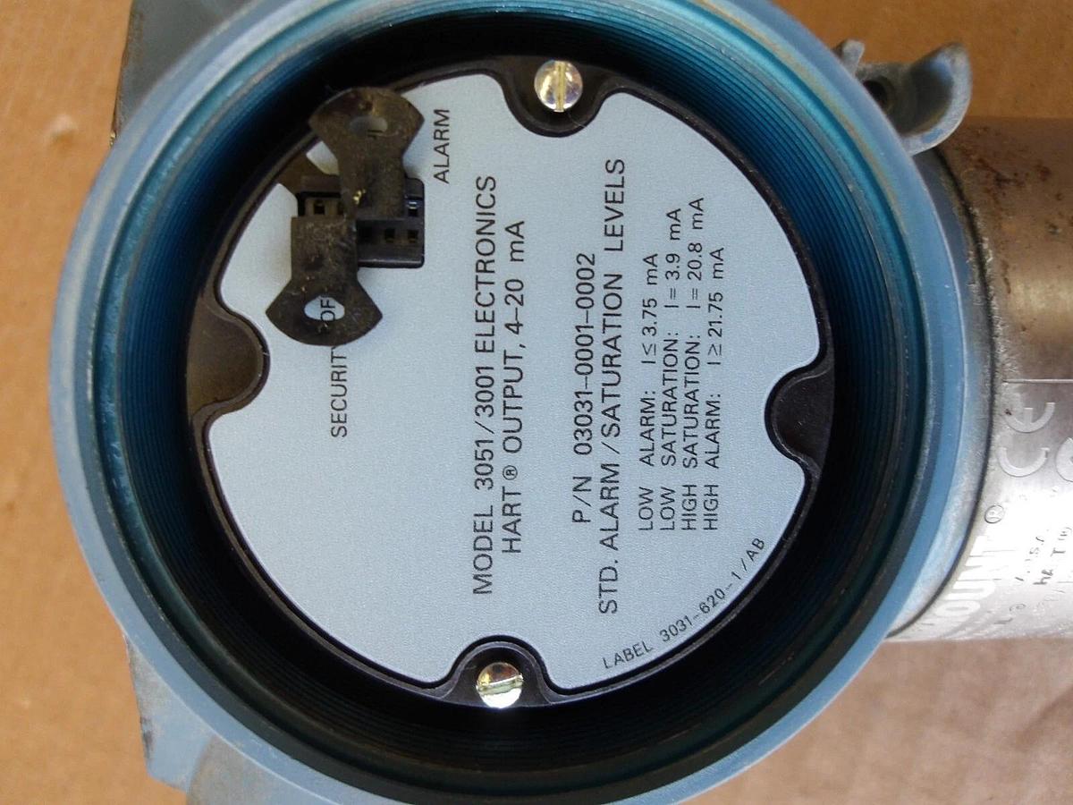 Used ROSEMOUNT 3051 PRESSURE TRANSMITTER, #72242G USED