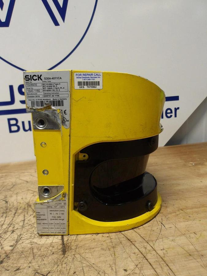 Used SICK S30A-4011CA SAFETY SCANNER, 24 V, #226953G (PARTS ONLY)