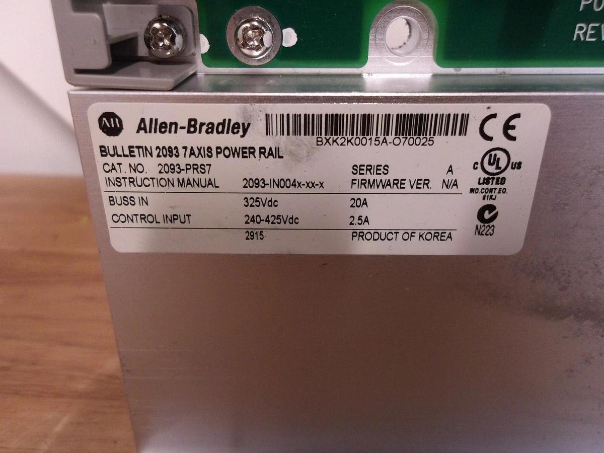 Used ALLEN BRADLEY 2093 7AXIS KINETIX 2000 POWER RAIL, #310948G NEW