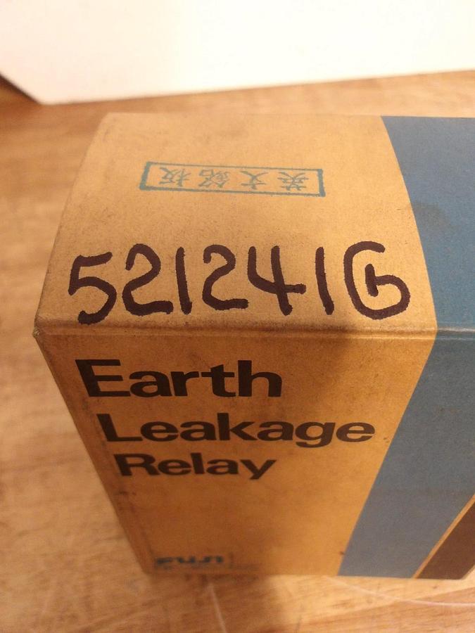 FUJI EARTH BRR29N-01S LEAKAGE RELAY, #521241G NIB