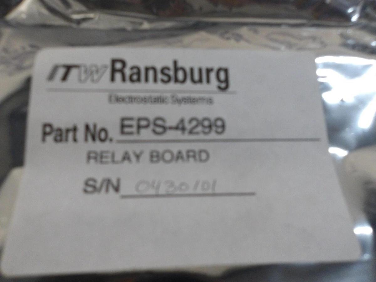 Used RANSBURG EPS-4299 RELAY CIRCUIT BOARD, #2121210G NEW
