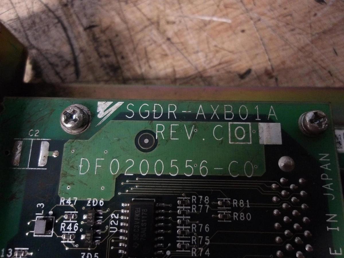 Used YASKAWA SGDR-AXA01A SERVO AXIS CONTROL, #116125G USED