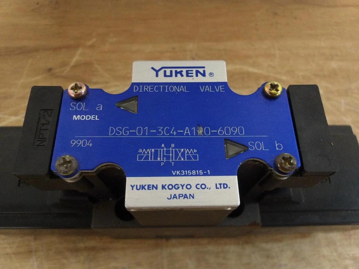 Used YUKEN DSG-01-3C4-A100-6090 DIRECTIONAL HYDRAULIC VALVE, #2281225G NEW