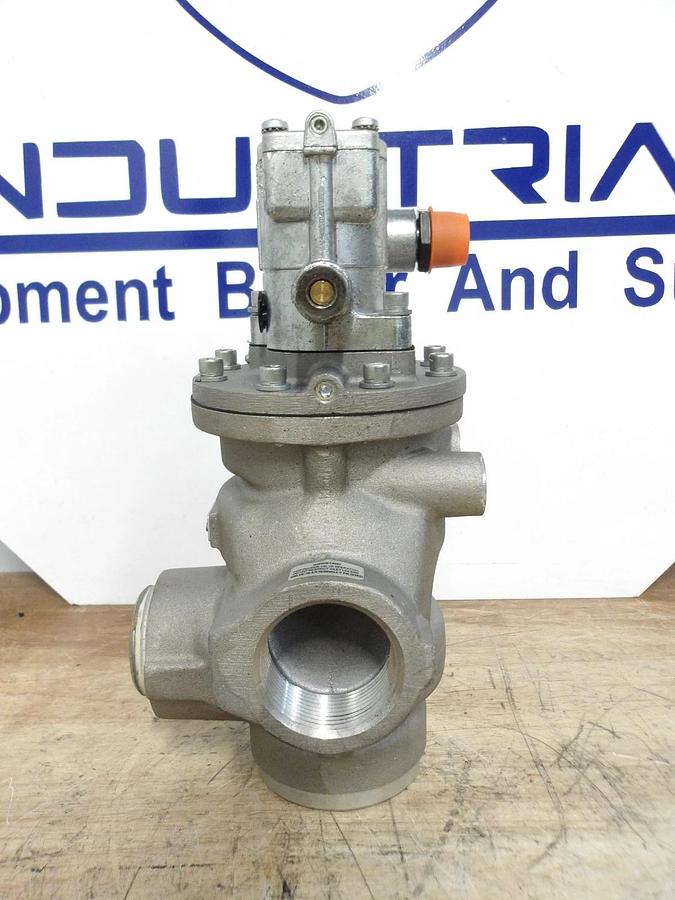 Used PARKER N3259E04653F PNEUMATIC SOLENOID VALVE 1-1/2", #6201015G NEW