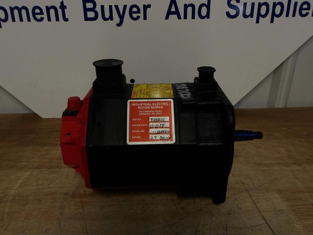 Used FANUC A06B-0235-B605 AC SERVO MOTOR 4000 RPM, #571150G REMANUFACTURED