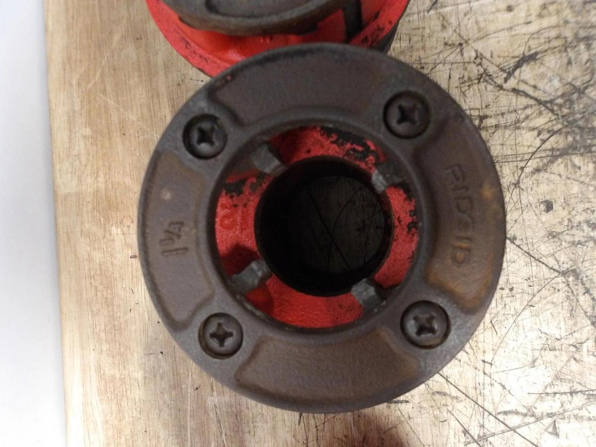 Used RIDGID PIPE DIES 2"-1-1/4"-1"-3/4"-1/2" (ASSORTED LOT OF 5) #310936G USED