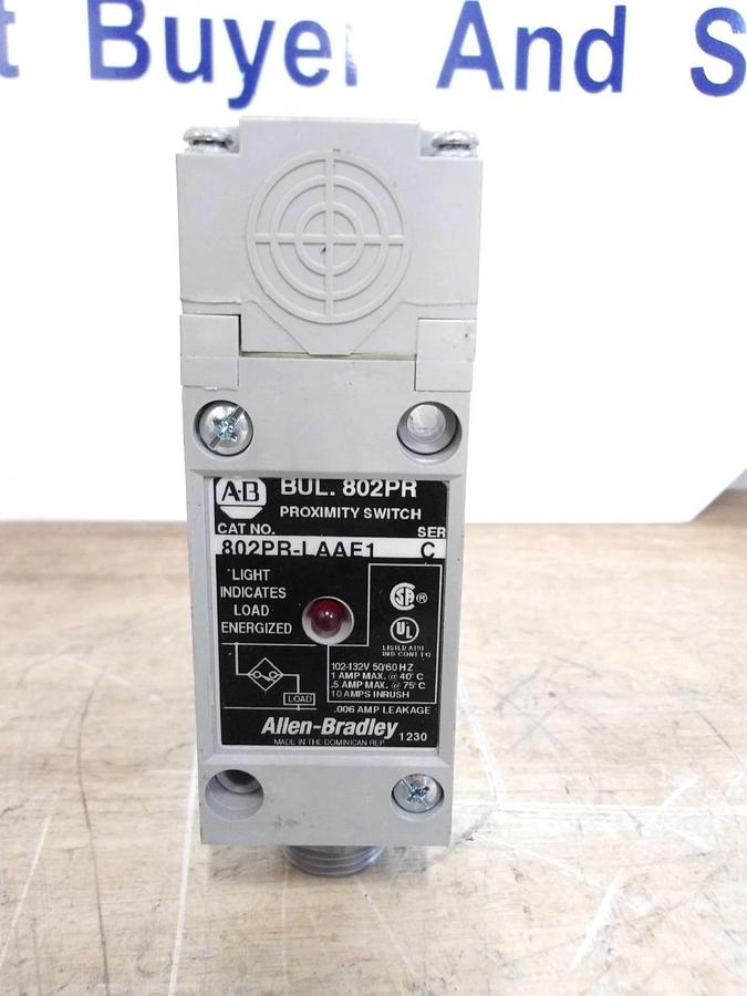 ALLEN BRADLEY 802PR-LAAE1 PROXIMITY SWITCH 102-132 V, #5301045G NIB