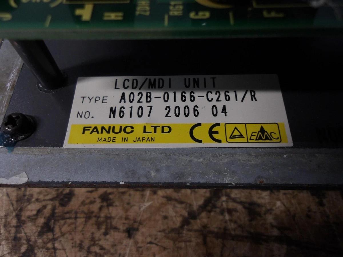 Used FANUC A02B-0166-C261/R POWER MATE LCD-MDI UNIT, #171206G USED
