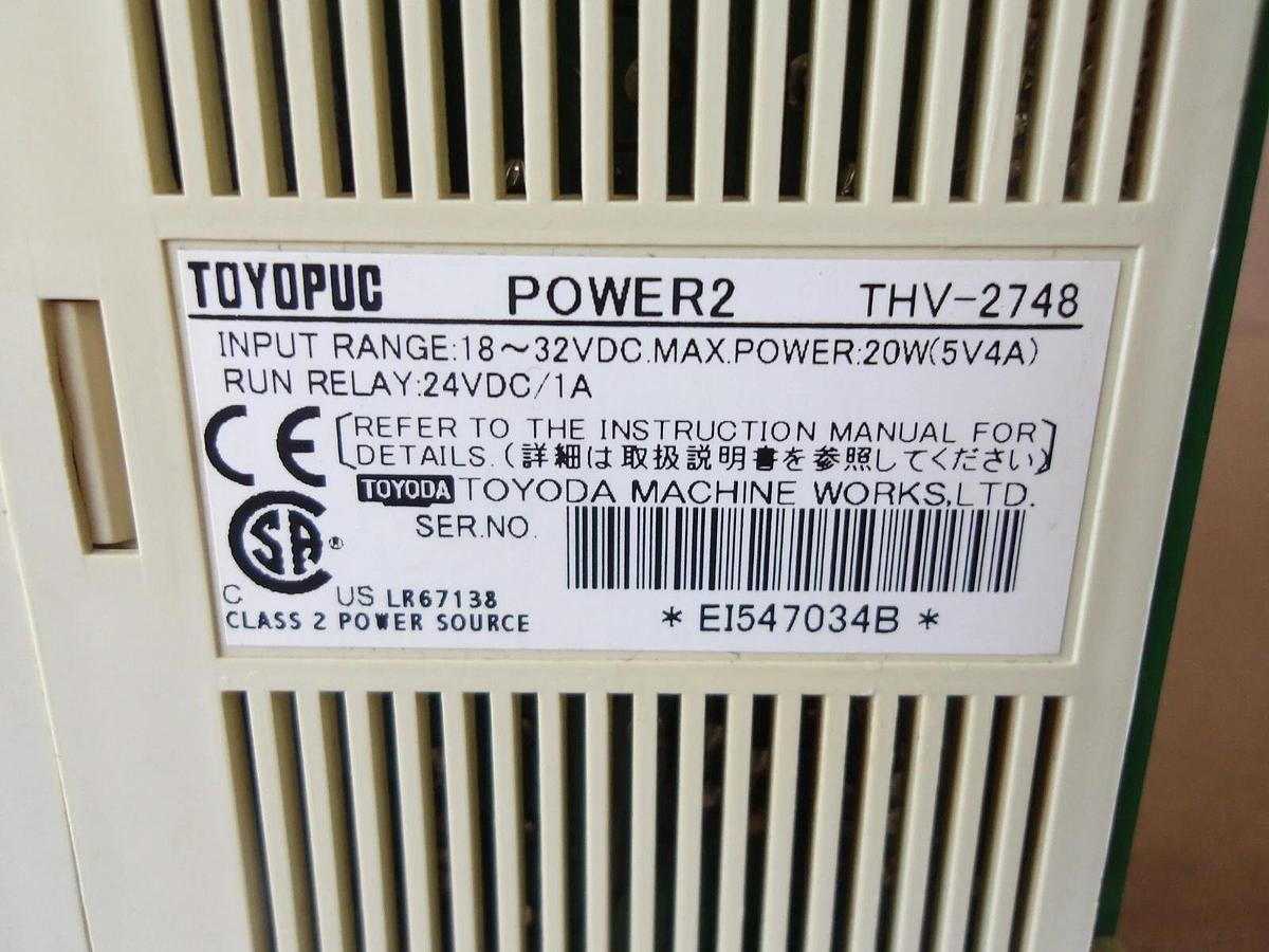 Used TOYODA / TOYOPUC POWER2 / THV-2748 POWER SUPPLY, #71927G USED