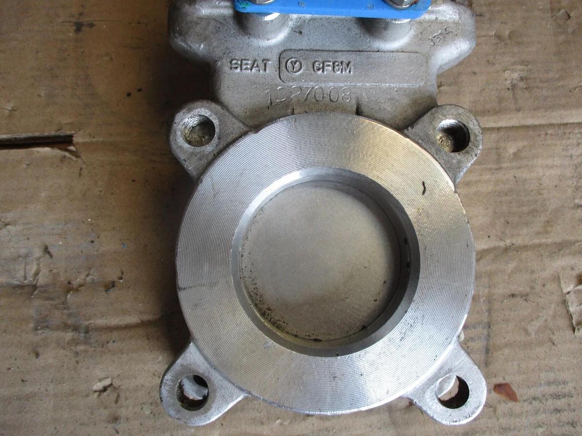 Used ORBINOX 3" STAINLESS KNIFE GATE VALVE, #731020J NEW