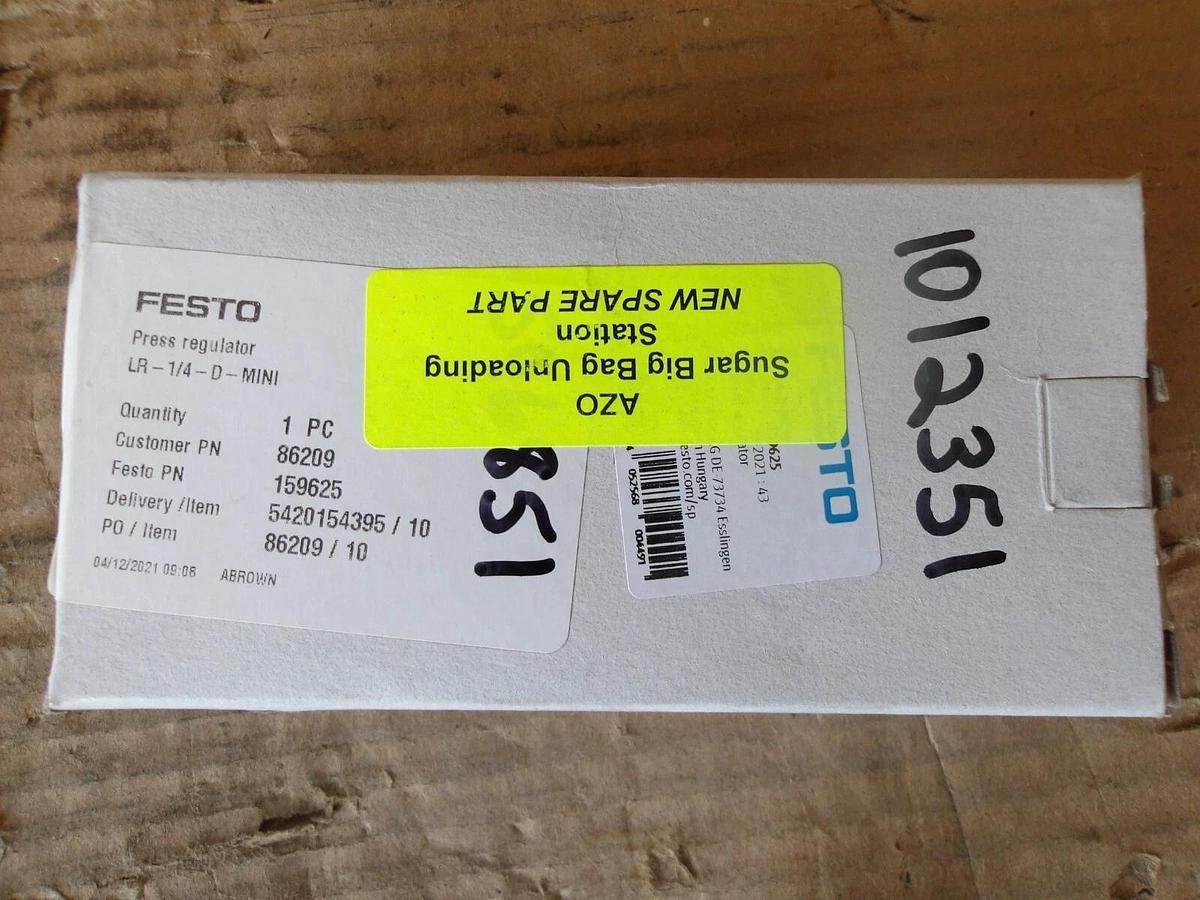 FESTO 1/4" PRESSURE REGULATOR, #8191000G NIB