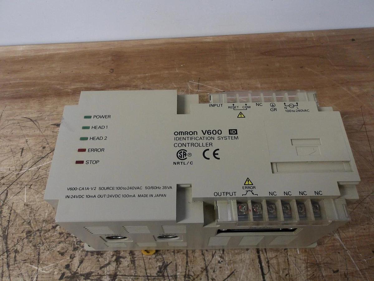 Used OMRON V600-CA1A-V2 IDENTIFICATION SYSTEM CONTROLLER, #12191145G USED
