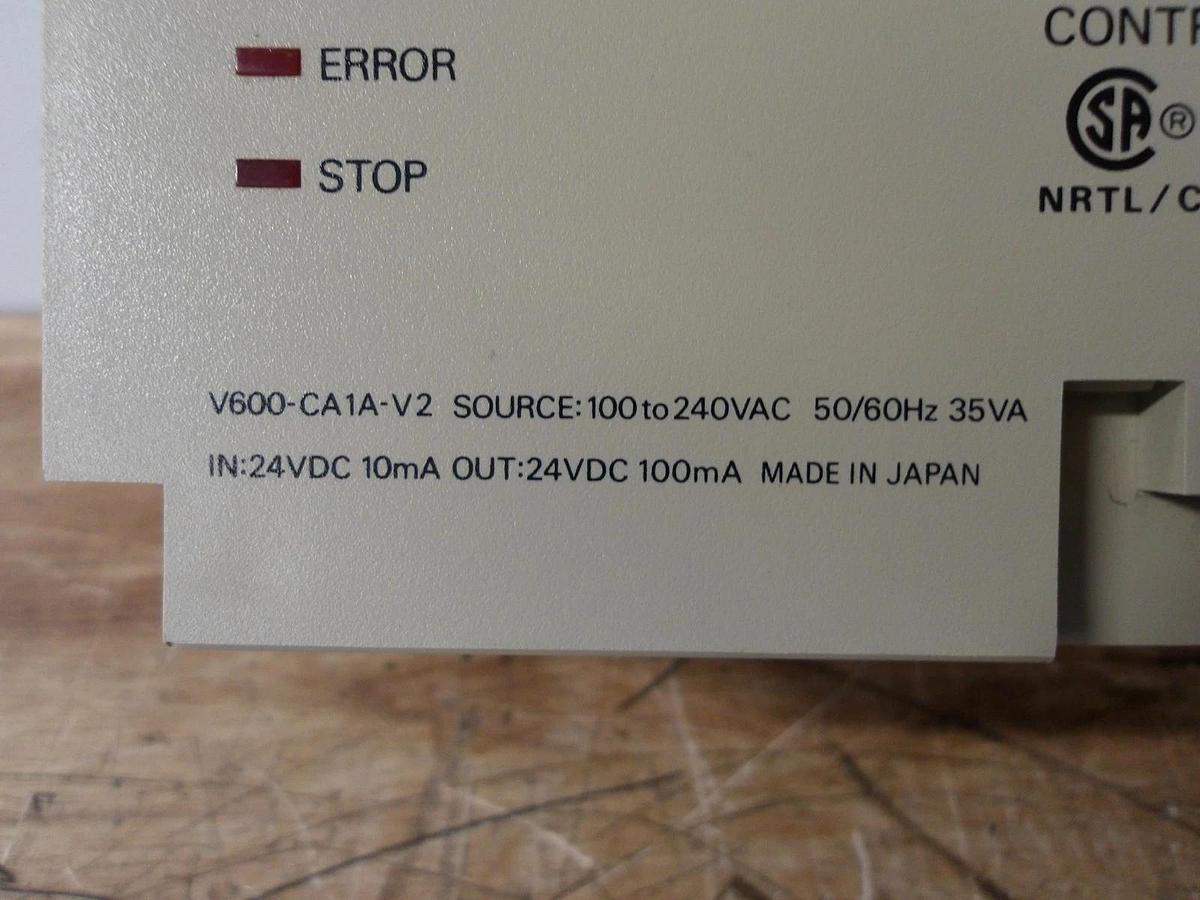 Used OMRON V600-CA1A-V2 IDENTIFICATION SYSTEM CONTROLLER, #12191145G USED
