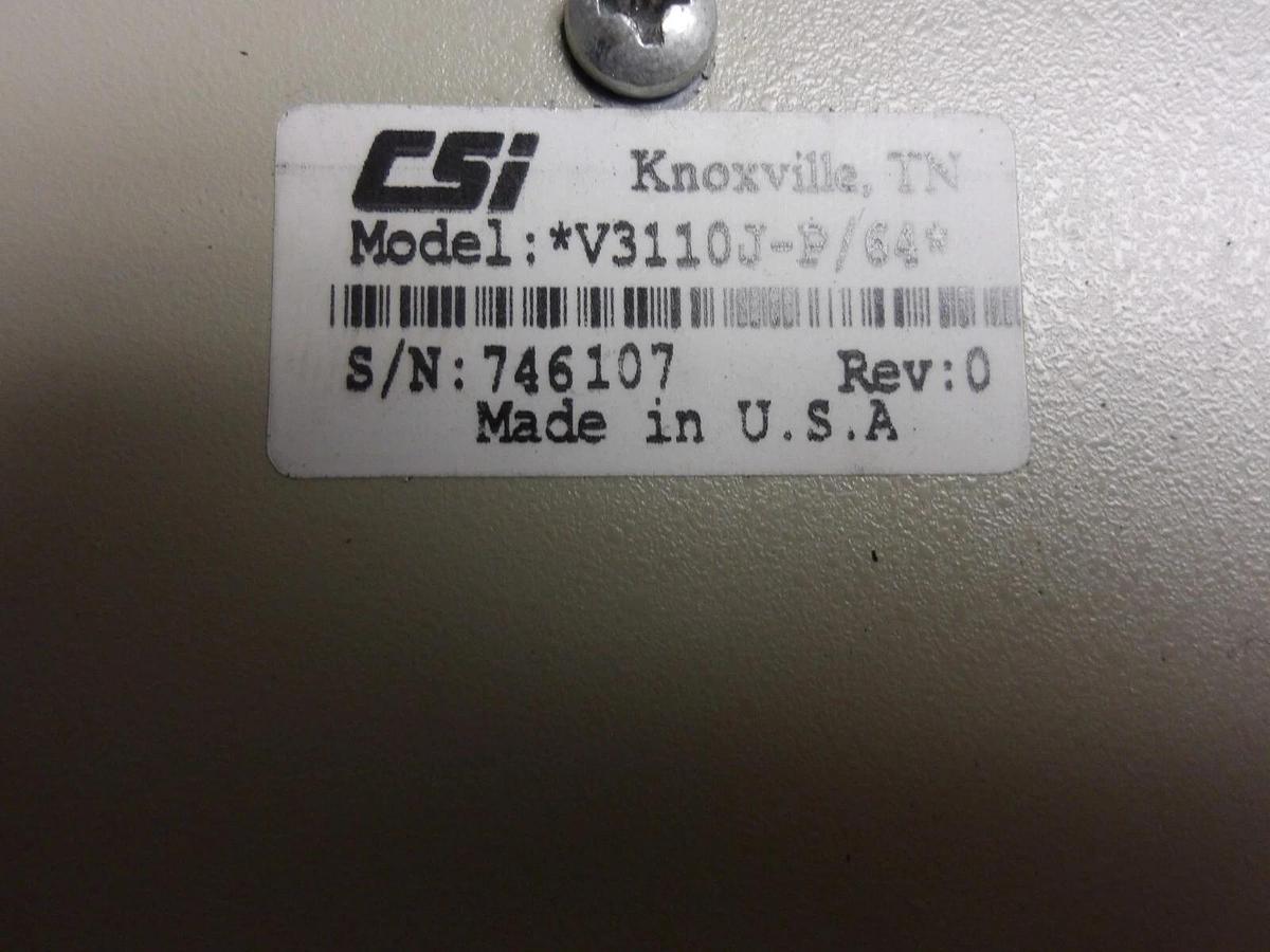 Used CSI MACHINE VIEW 3110J BACK+CARDS, #4251015G USED