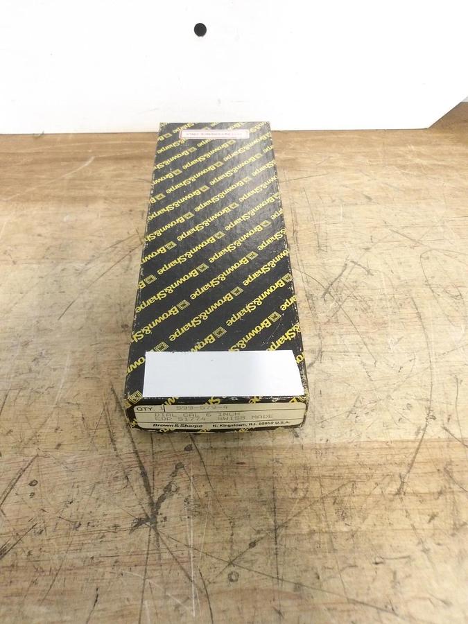 Used BROWN & SHARPE 599-679-4 DIAL SLIDE CALIPER 6" SLIDE, #814116G USED