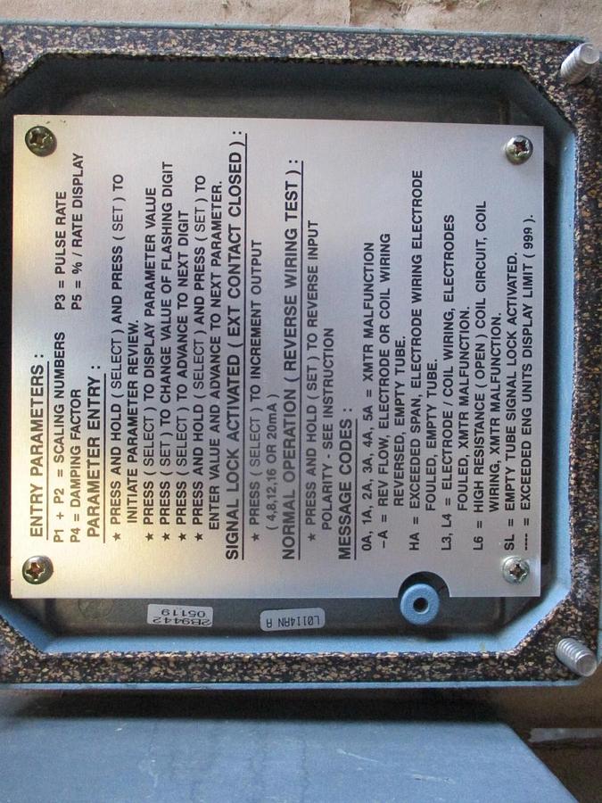 Used FOXBORO IMT20 MAGNETIC FLOW TRANSMITTER, #711011J USED