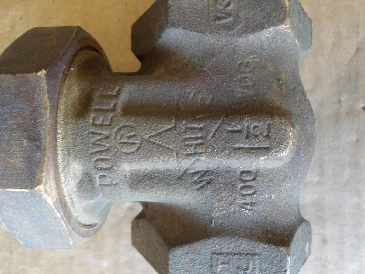 Used POWELL 1-1/2" BRASS GATE VALVE 375 (LOT OF 3) #710915G NEW