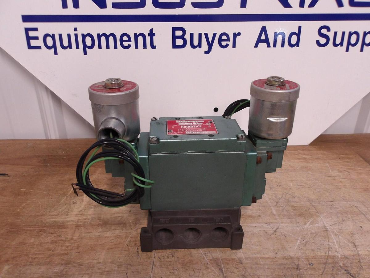 Used NUMATICS 34DXP4410 AIR SOLENOID VALVE, 120 V, #62908G NEW