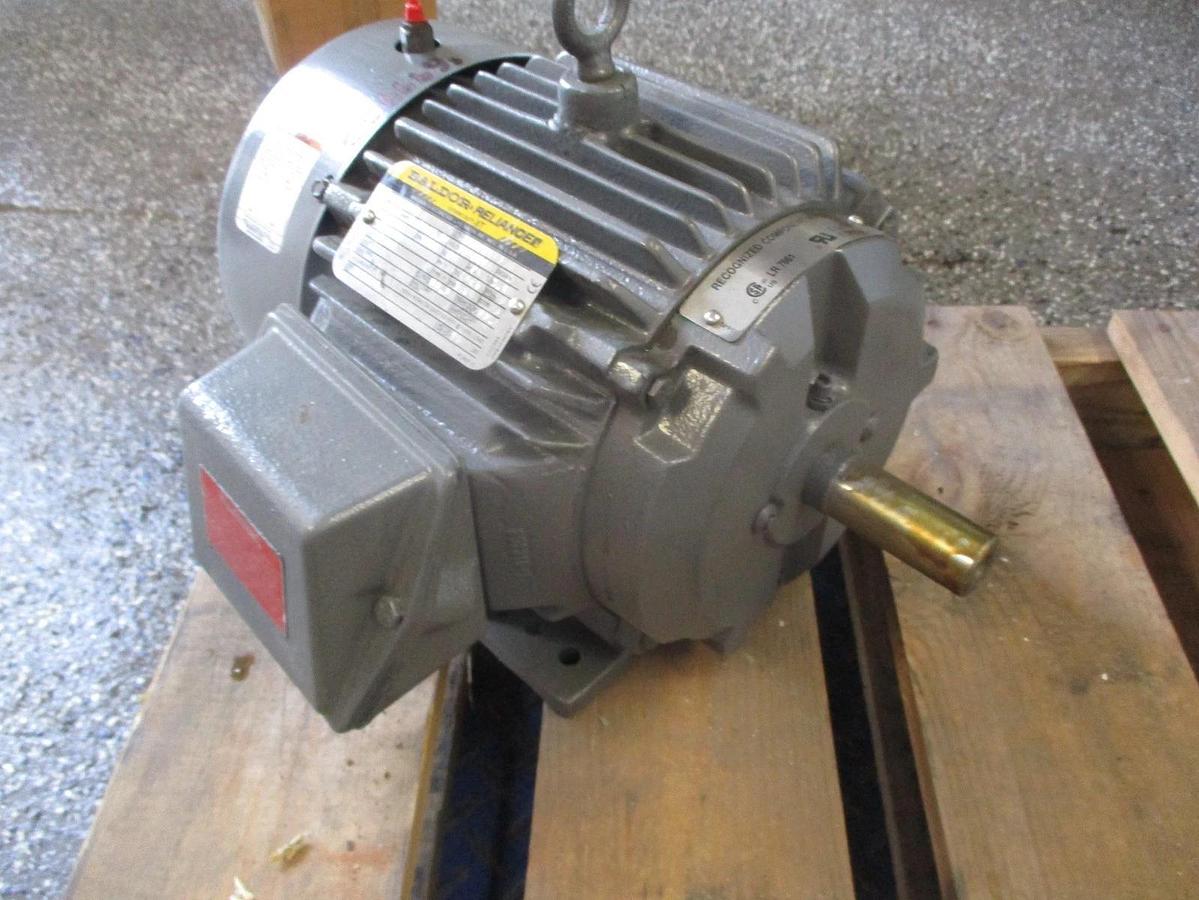 Used BALDOR RELIANCE 3 HP MOTOR, FR 182T, 230/460 V, 1755 RPM, #69942J NEW