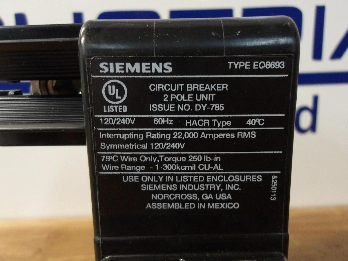 SIEMENS 150 AMP BREAKER MBK150A, #123941G NIB