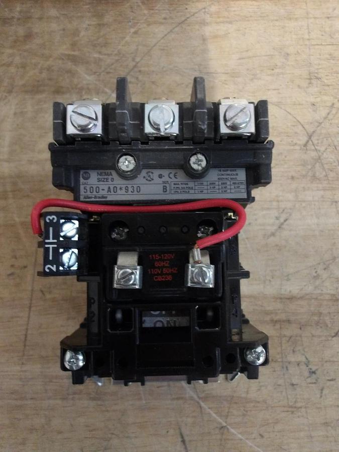 ALLEN BRADLEY 500-AOD930 AC CONTACTOR, SIZE 0, #520219G NIB