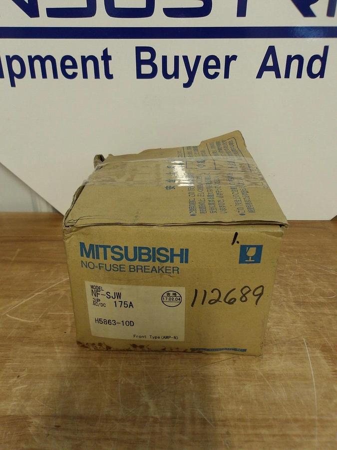 MITSUBISHI 175 AMP NO FUSE BREAKER NF-SJW, #224935G NIB